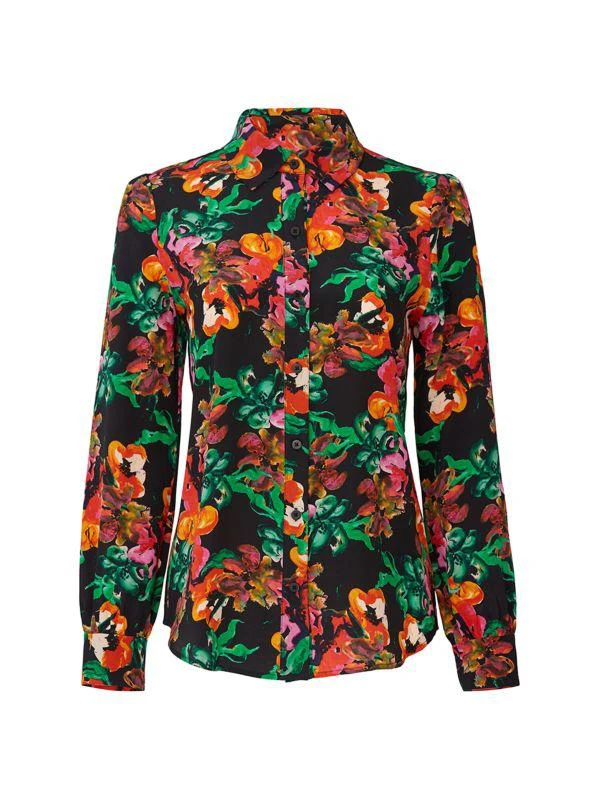 商品[二手商品] Diane von Furstenberg|Floral Silk Shirt,价格¥344,第5张图片详细描述