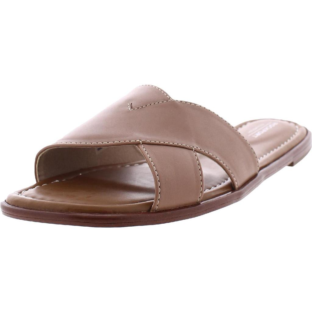 Rockport Womens Zadie Leather Flat Slide Sandals商品第1张图片规格展示