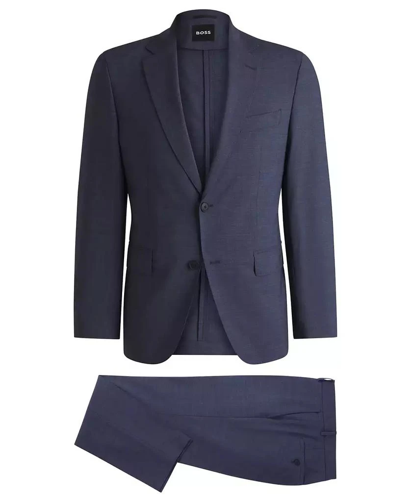 商品Hugo Boss|Men's Micro-Patterned Performance-Stretch Slim-Fit Suit,价格¥4628,第3张图片详细描述