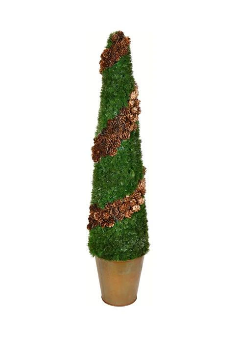 商品Vickerman|Cone Shape Cedar Tree In Rustic Tin Pot,价格¥674,第2张图片详细描述