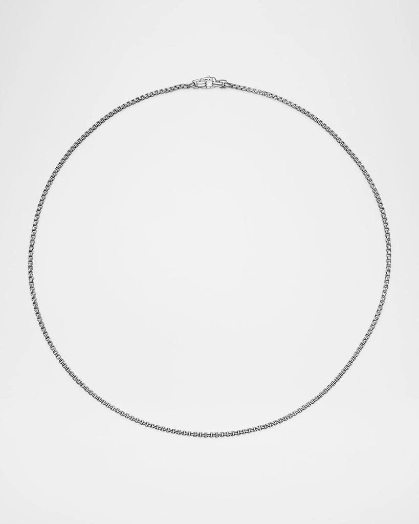 商品David Yurman|Men's Double Box Chain Necklace in Silver, 2.6mm, 22"L,价格¥2697,第5张图片详细描述