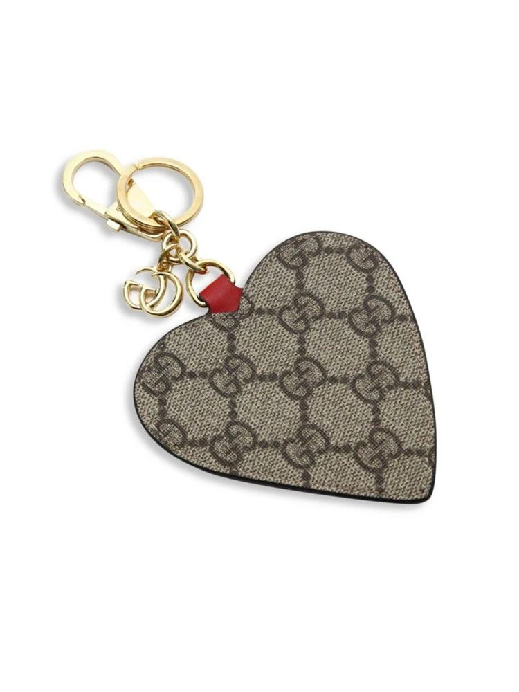 商品Gucci|Embroidered Leather Heart Keychain,价格¥2775,第2张图片详细描述