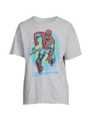 商品Junk Food|Heathered Spider-Man Graphic T-Shirt,价格¥81,第3张图片详细描述