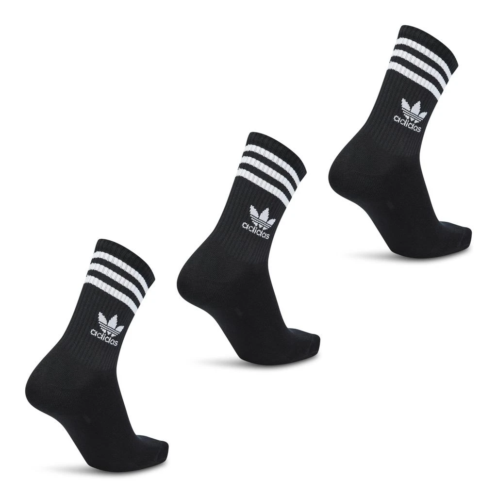 商品Adidas|adidas Solid Crew 3 Pack - Unisex Socks,价格¥67-¥142,第2张图片详细描述