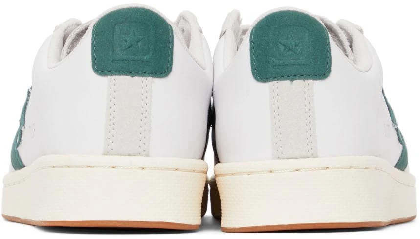 商品Converse|White & Green Leather Pro Low-Top Sneakers,价格¥389,第4张图片详细描述