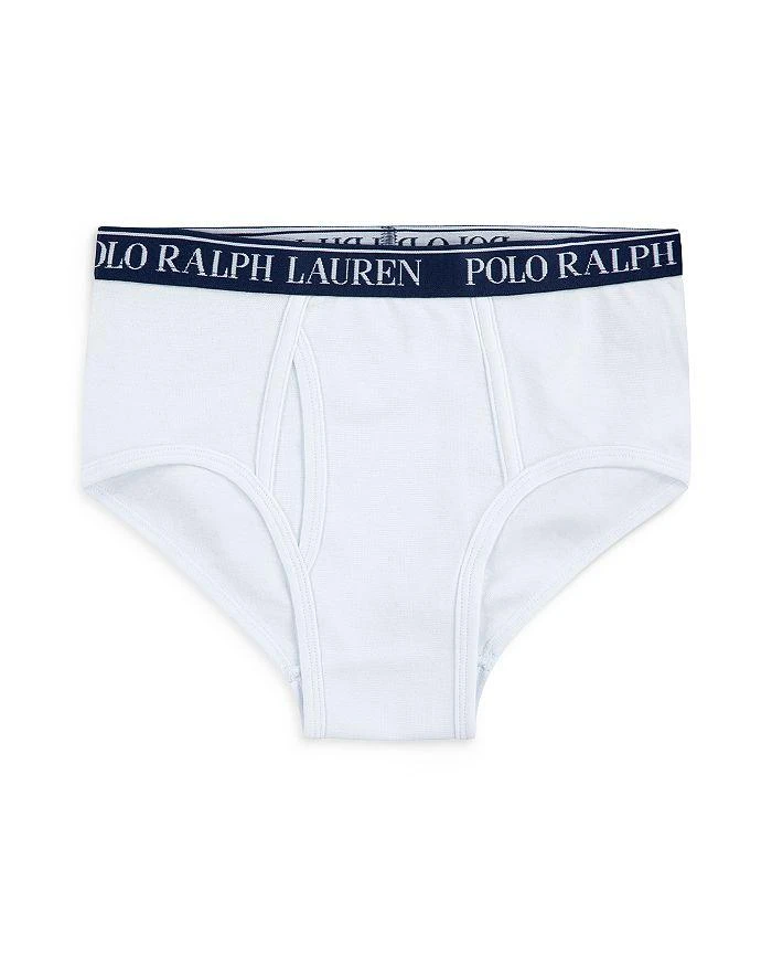 商品Ralph Lauren|Boys' Cotton Stretch Ribbed Briefs, Pack of 5 - Big Kid,价格¥301,第4张图片详细描述