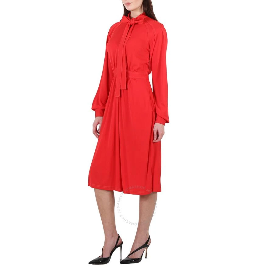 商品Burberry|Ladies Red Topstitch Detail Jersey Tie-neck Dress,价格¥2740,第3张图片详细描述