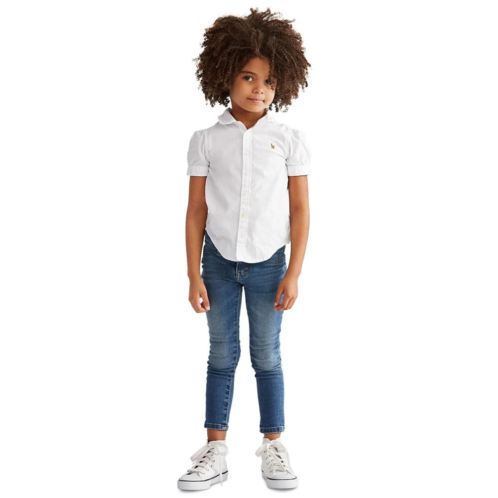 商品Ralph Lauren|Toddler Girls Short Sleeve Solid Oxford Top,价格¥372,第1张图片