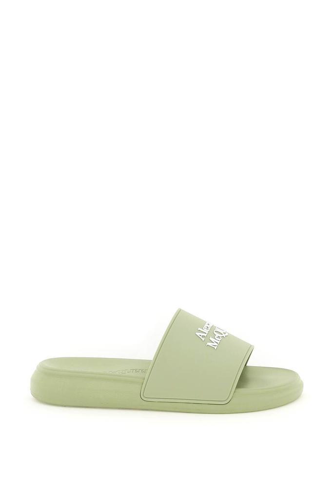 商品Alexander McQueen|LOGOED RUBBER SLIDES,价格¥1768,第1张图片