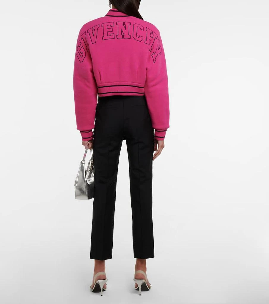 商品Givenchy|Logo刺绣羊毛飞行员夹克,价格¥18572,第3张图片详细描述