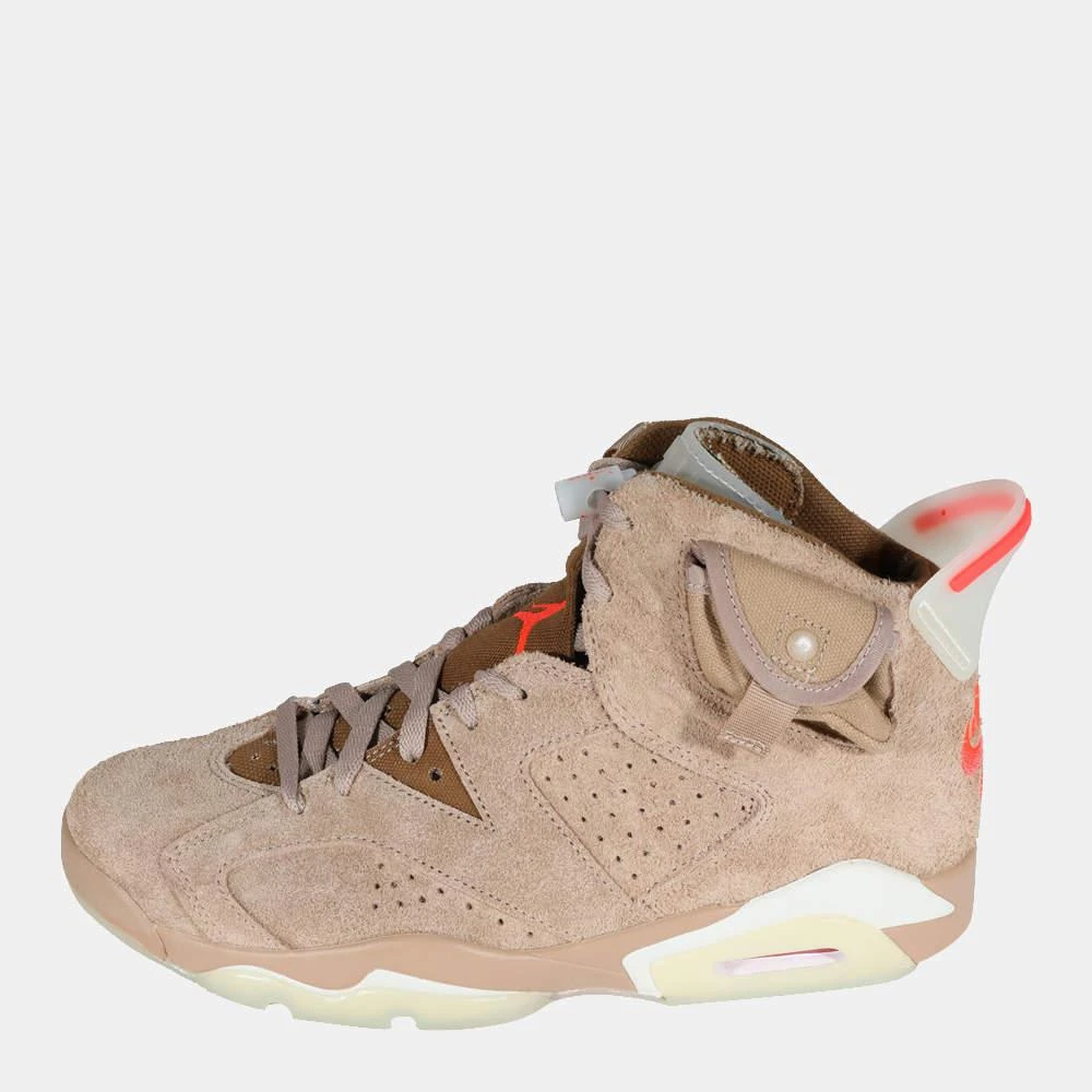 商品[二手商品] Jordan|Air Jordan x Travis Scott  Jordan 6 Retro 'British Khaki' Sneaker US 8.5 IT 42,价格¥4191,第1张图片