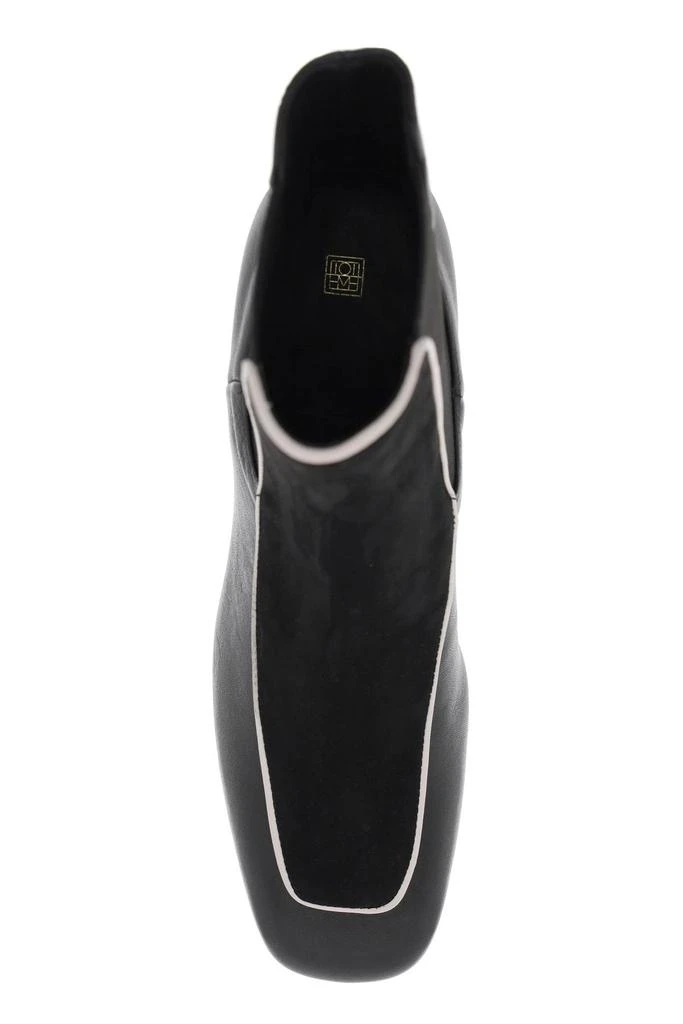 商品Totême|Toteme smooth and suede leather ankle boots,价格¥2800,第2张图片详细描述