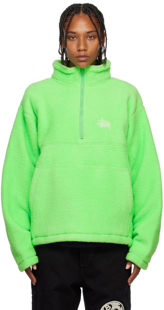 Green Embroidered Sweatshirt商品第1张图片规格展示