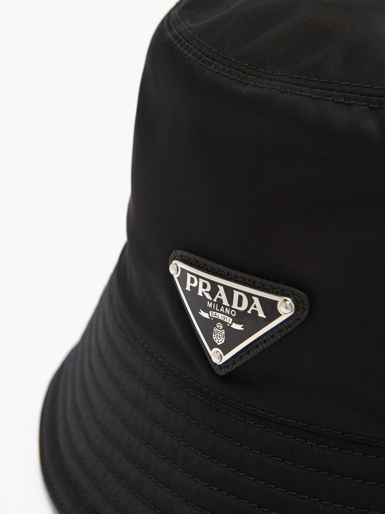 商品Prada|Triangle logo-plaque bucket hat,价格¥3971,第5张图片详细描述