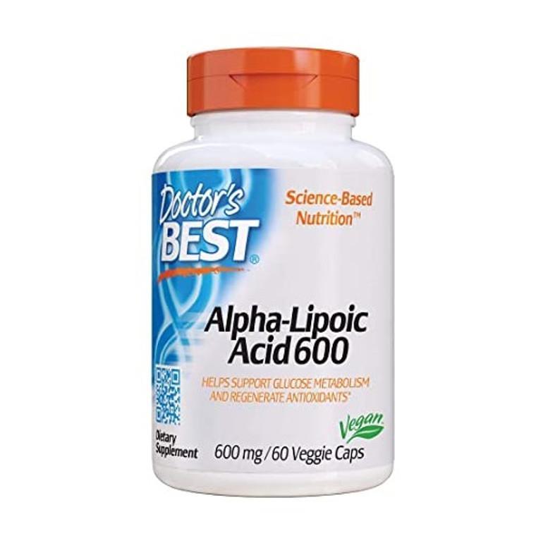 商品Doctors Best Vitamins|Doctors Best Alpha Lipoic Acid 600 mg Veggie Capsules, 60 Ea,价格¥109,第1张图片