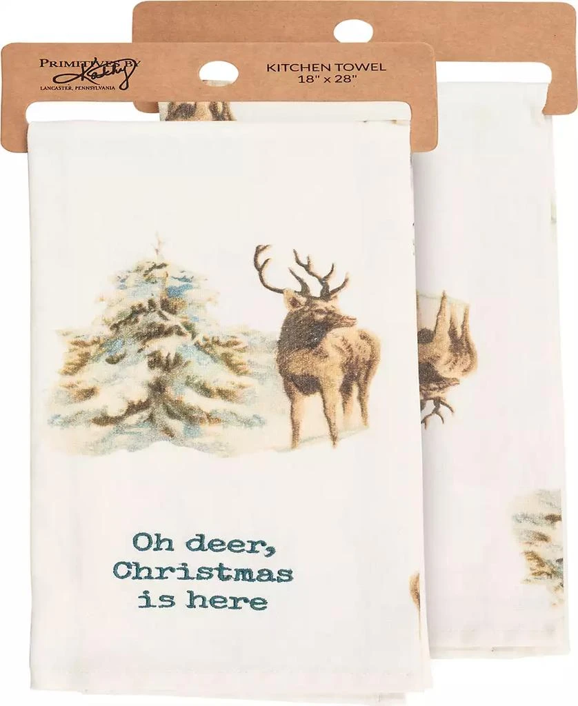 商品Primitives by Kathy|Oh Deer Kitchen Towel,价格¥124,第1张图片