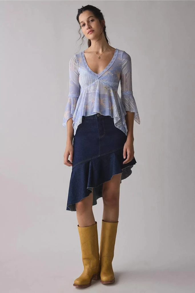 商品Kimchi Blue|Kimchi Blue Sybil Witchy Mesh Top,价格¥222,第1张图片详细描述