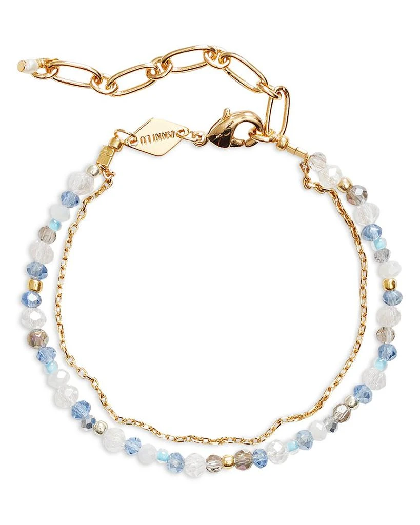 商品Anni Lu|Silver Lining Bead & Chain Bracelet in 18K Gold Plated,价格¥779,第1张图片