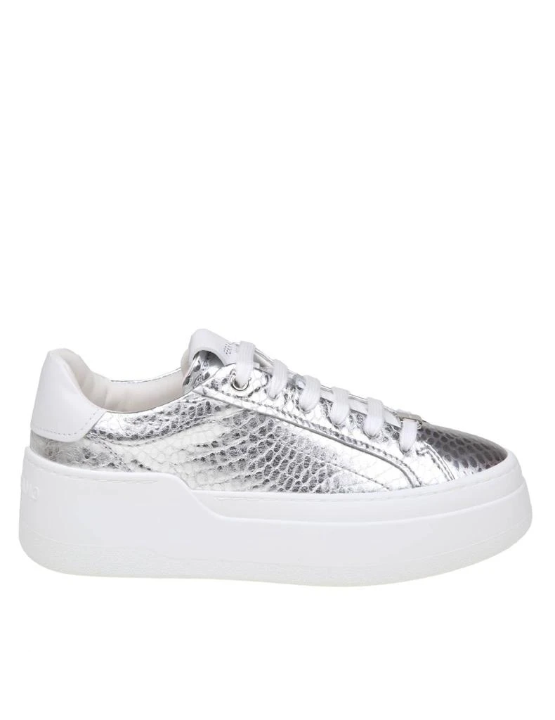 商品Salvatore Ferragamo|Sneakers Dahlia In Pelle Colore Argento,价格¥3620,第1张图片