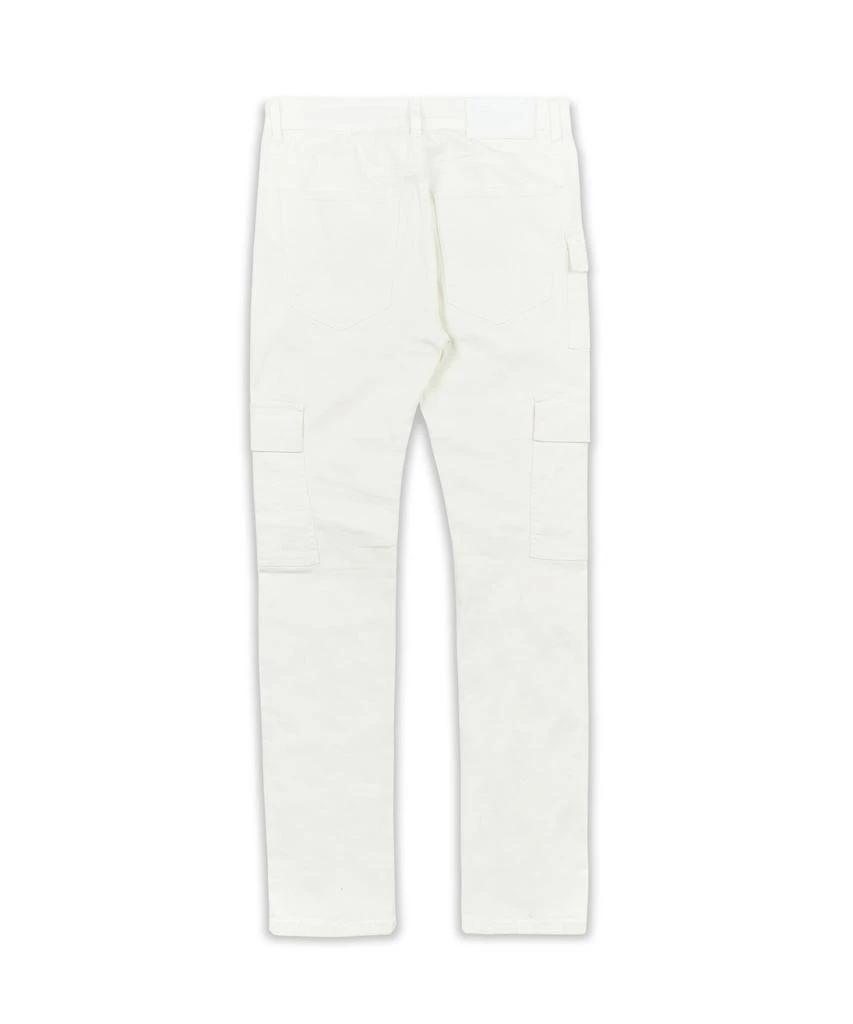 商品Reason Clothing|Money Bear Cargo Denim Jeans - White,价格¥75,第3张图片详细描述