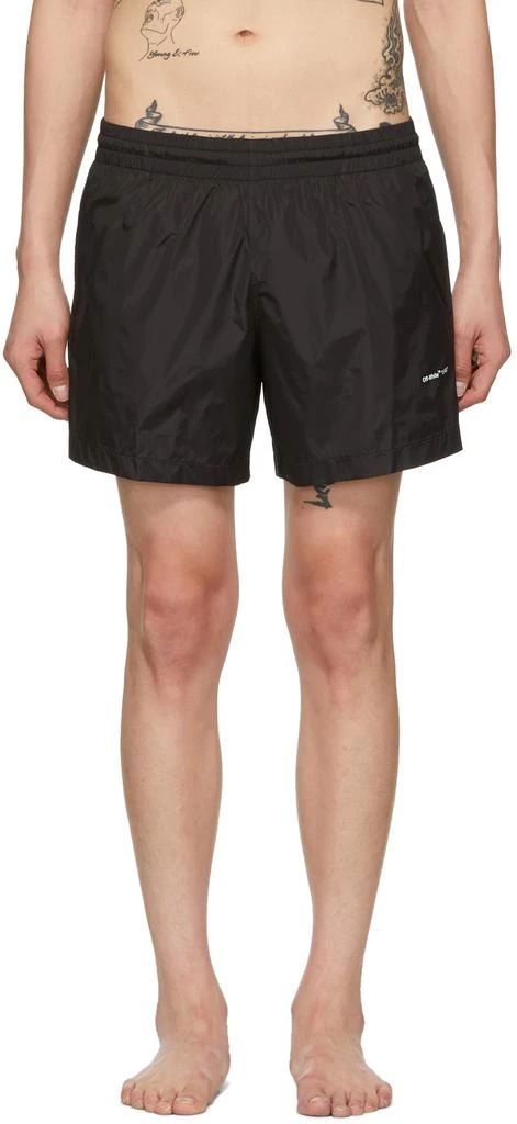 商品Off-White|Black Logo Swim Shorts,价格¥789,第1张图片