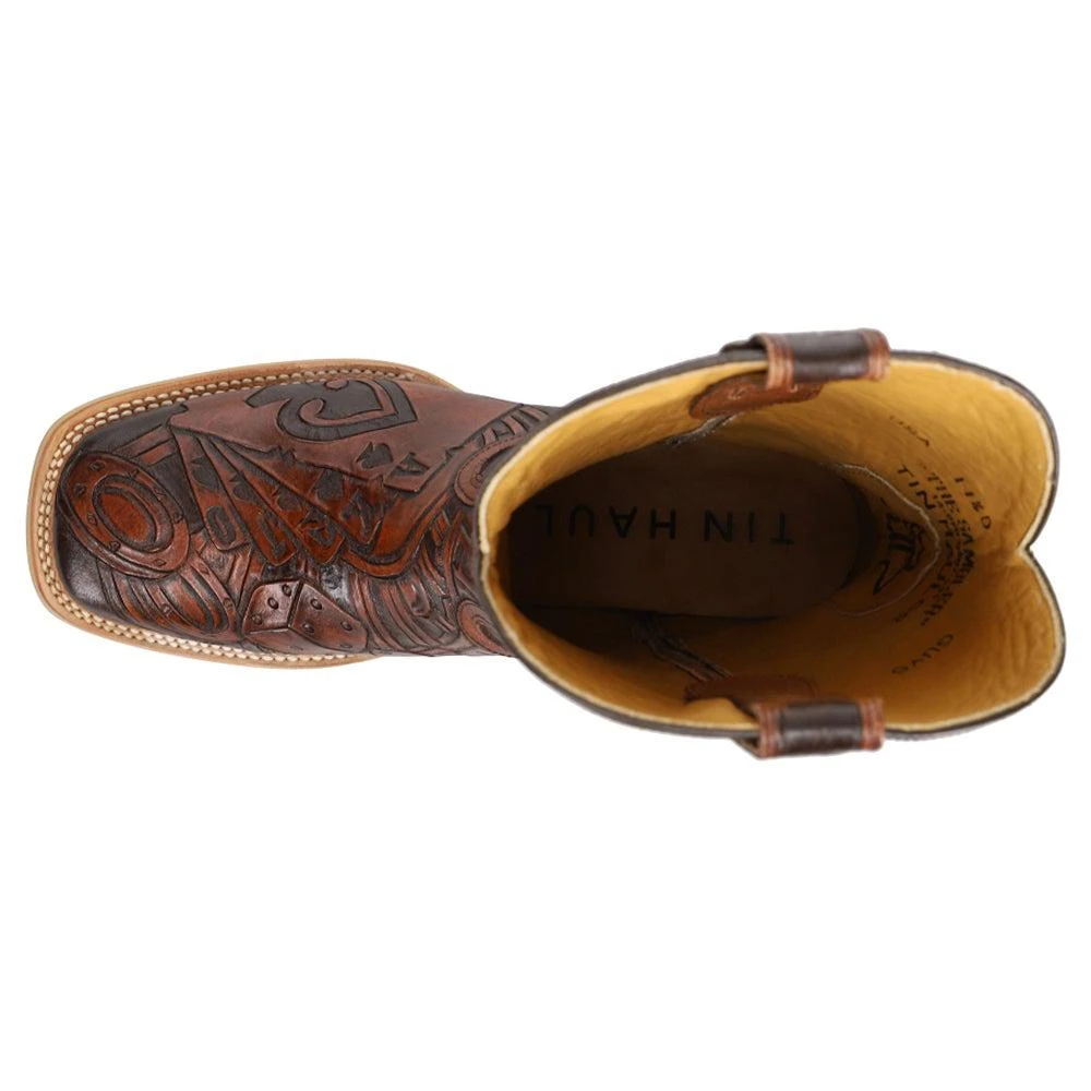 商品Tin Haul|The Gambler Square Toe Cowboy Boots,价格¥3224,第4张图片详细描述