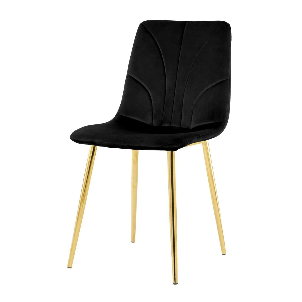 商品Streamdale Furniture|Streamdale Set of 4 Modern Black Dining Chairs,价格¥2670,第1张图片