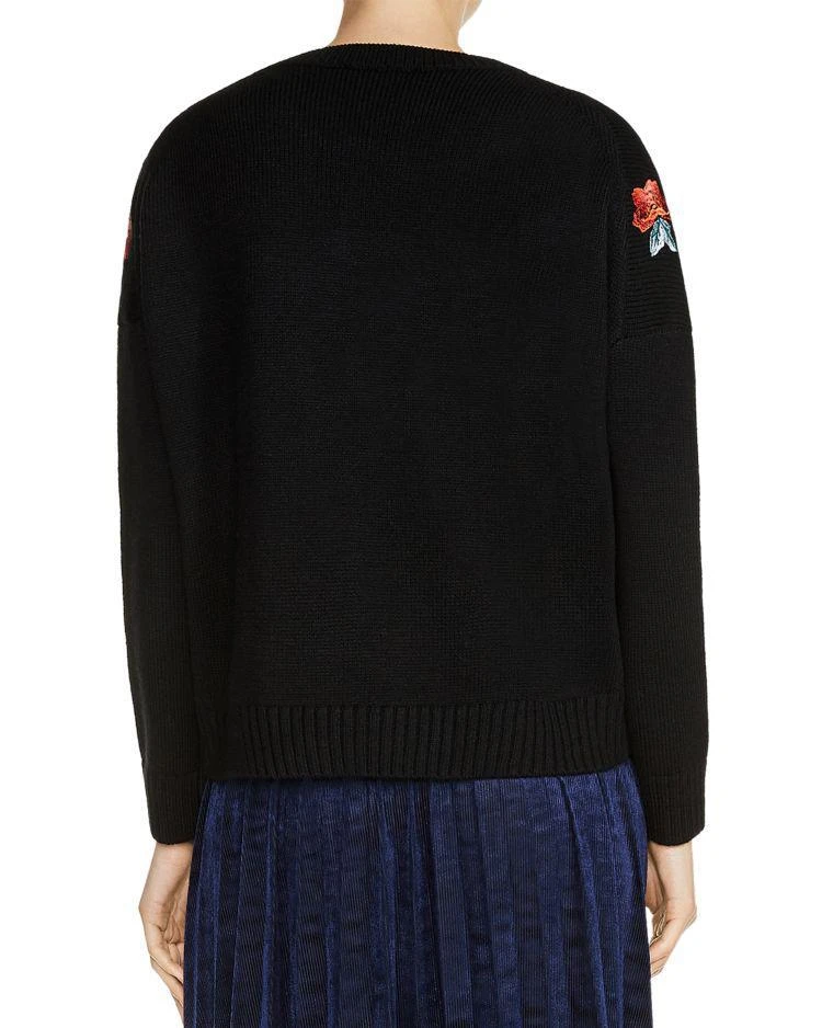 商品Maje|Meditatio Floral-Embroidered Sweater,价格¥1463,第2张图片详细描述