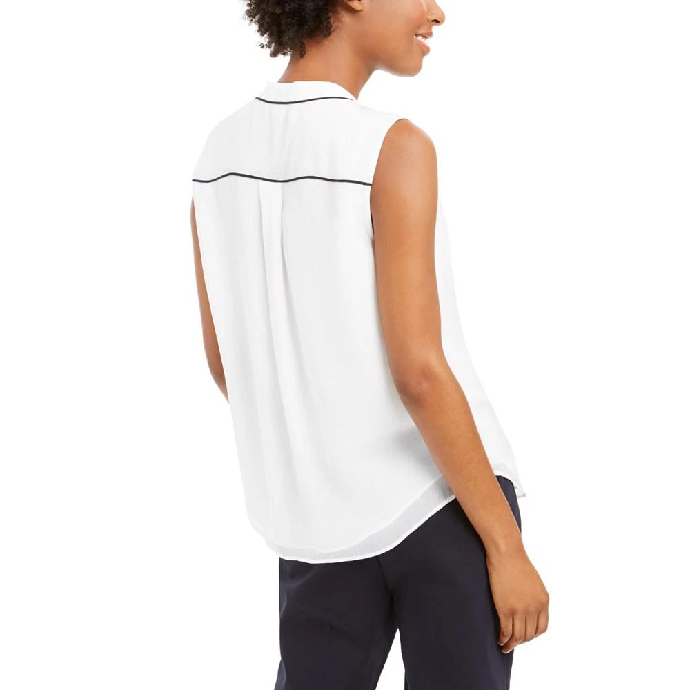 商品Tommy Hilfiger|Women’s Ruffle-Front Woven Top,价格¥266,第2张图片详细描述