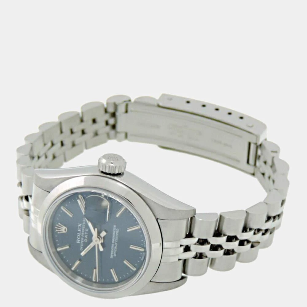 商品[二手商品] Rolex|Rolex Blue Stainless Steel Oyster Perpetual Date 79160 Automatic Women's Wristwatch 26 mm,价格¥33981,第2张图片详细描述