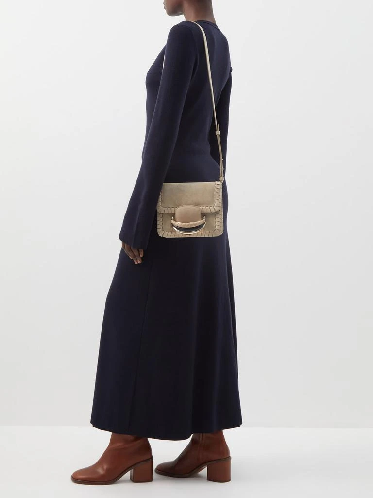 商品Chloé|Kattie whipstitched suede shoulder bag,价格¥13585,第3张图片详细描述