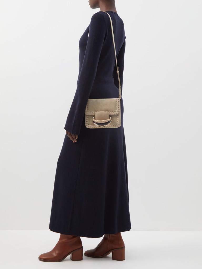 商品Chloé|Kattie whipstitched suede shoulder bag,价格¥15971,第5张图片详细描述