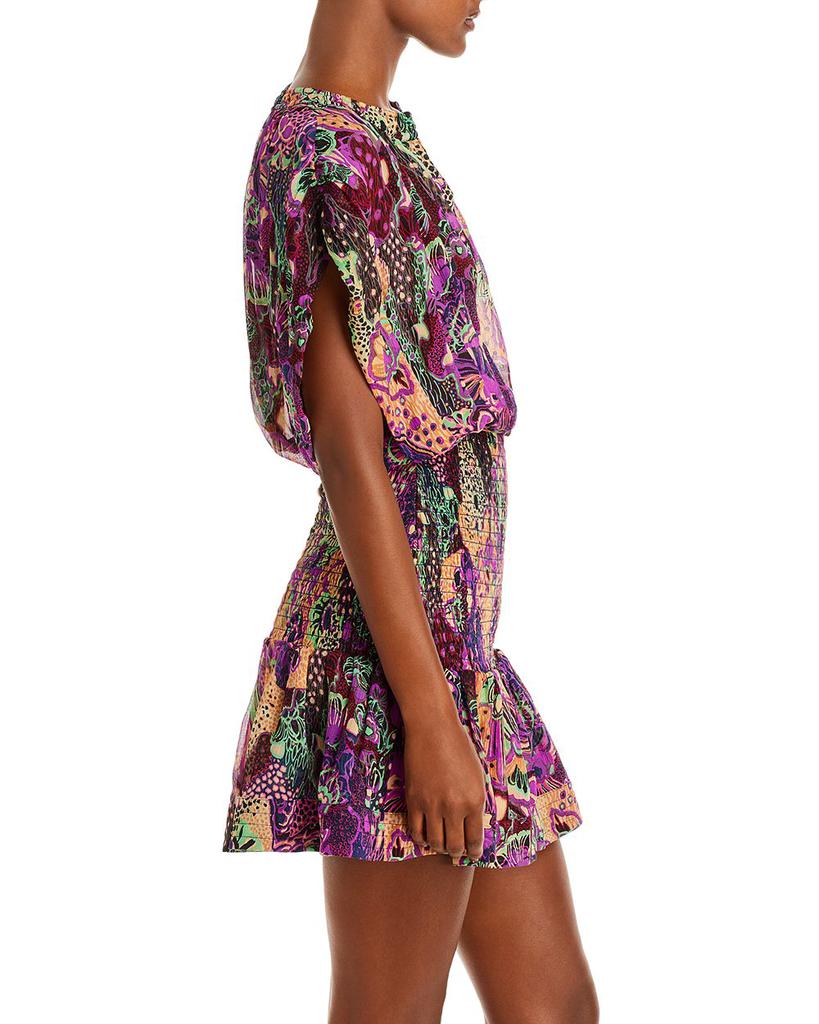 Carly Smocked Floral Print Dress商品第5张图片规格展示