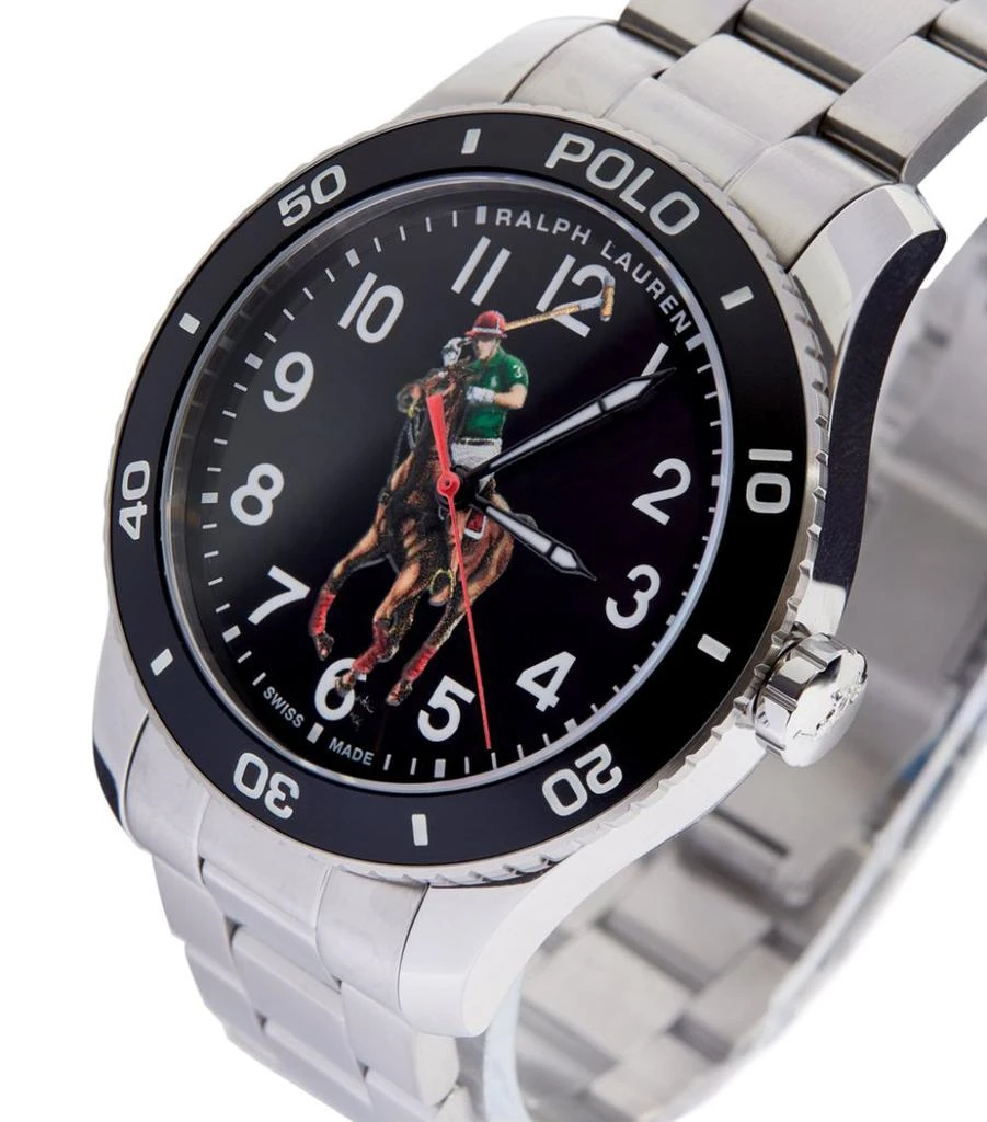 商品Ralph Lauren|Stainless Steel Polo Sport Watch 42mm,价格¥17719,第5张图片详细描述