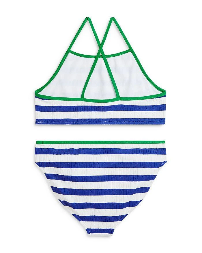 商品Ralph Lauren|Girls' Striped Two-Piece Swimsuit - Little Kid, Big Kid,价格¥602,第2张图片详细描述