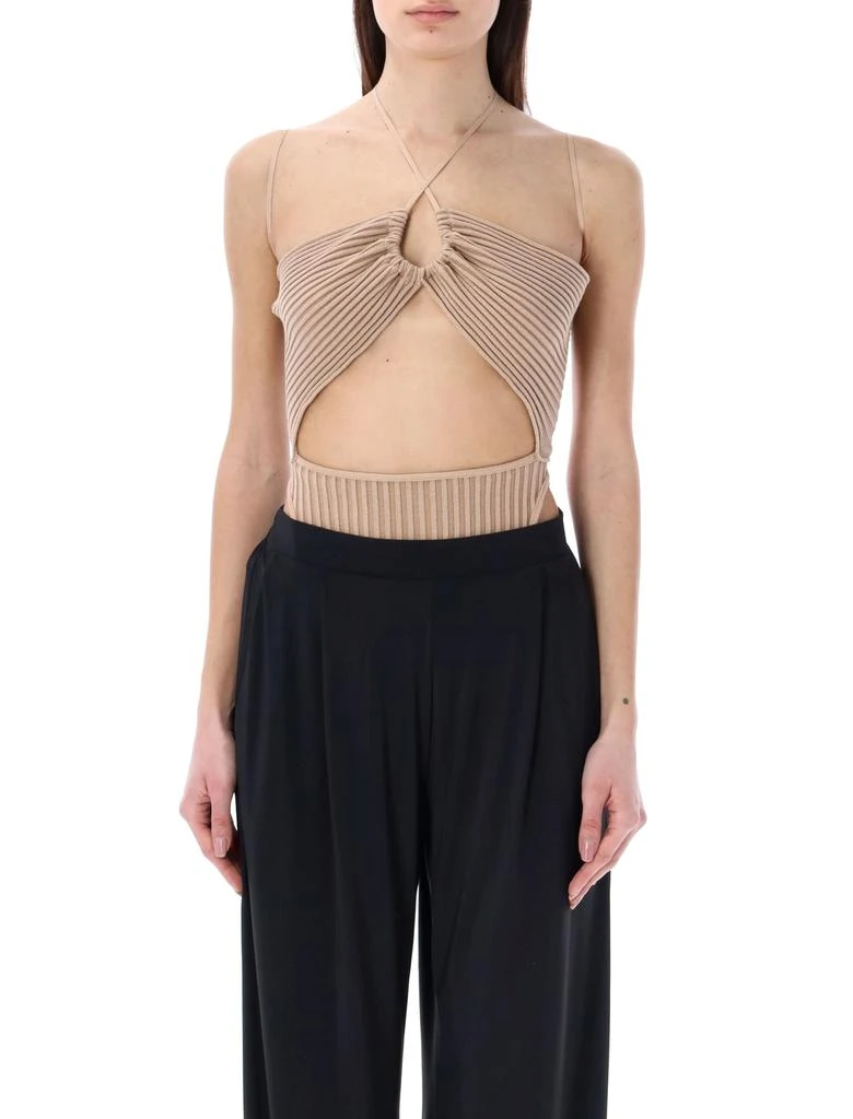 商品ANDREĀDAMO|Ribbed Knit Sleeveless Bodysuit With Cut,价格¥1881,第1张图片