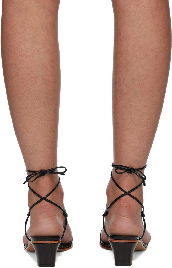 商品Martiniano|Black Spaghetti Heeled Sandals,价格¥4228,第2张图片详细描述