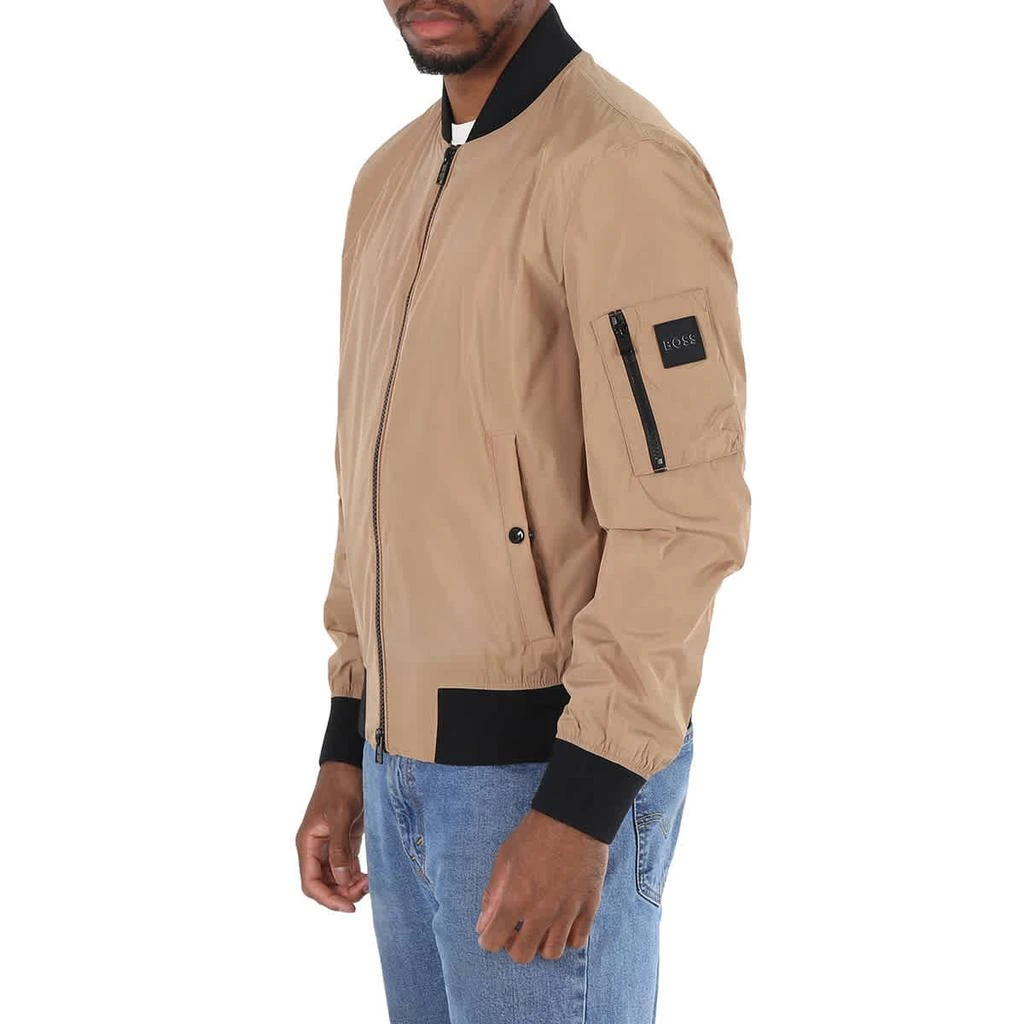 商品Hugo Boss|Hugo Boss Medium Beige Regular-Fit Nylon Bomber Jacket, Brand Size 50 (US Size 40),价格¥1541,第3张图片详细描述