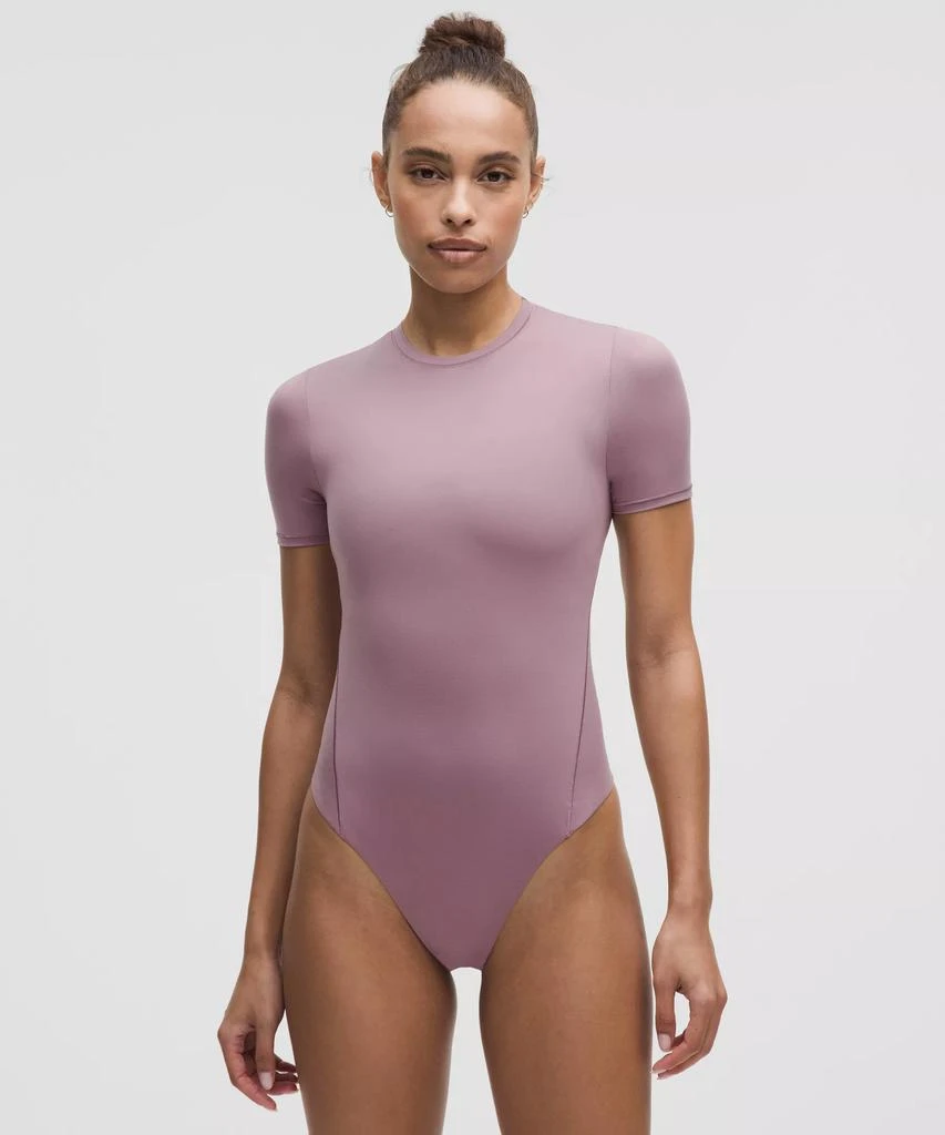 Wundermost Ultra-Soft Nulu Short-Sleeve Crew Thong Bodysuit 商品