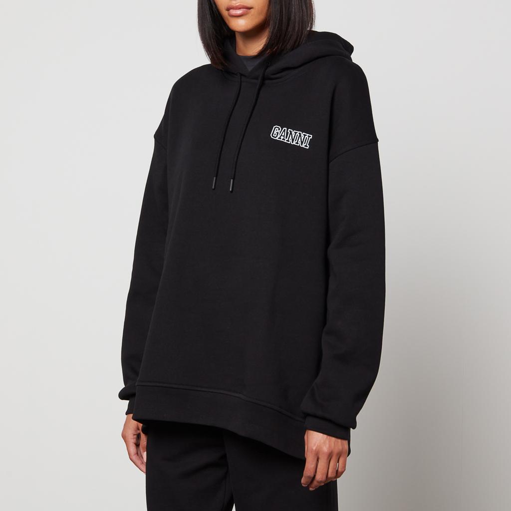 Ganni Women's Isoli Hooded Sweatshirt - Black商品第1张图片规格展示