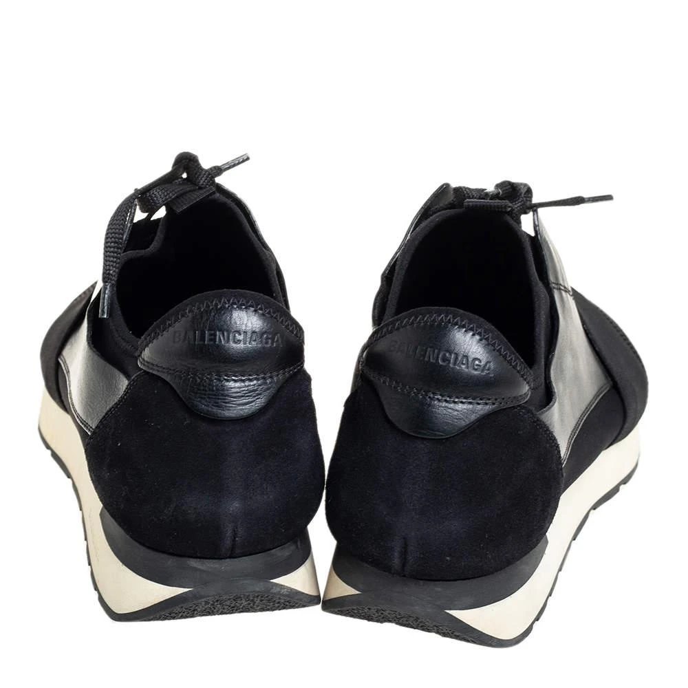商品[二手商品] Balenciaga|Balenciaga Black Mesh, Suede And Leather Race Runner Sneakers Size 45,价格¥3443,第5张图片详细�描述