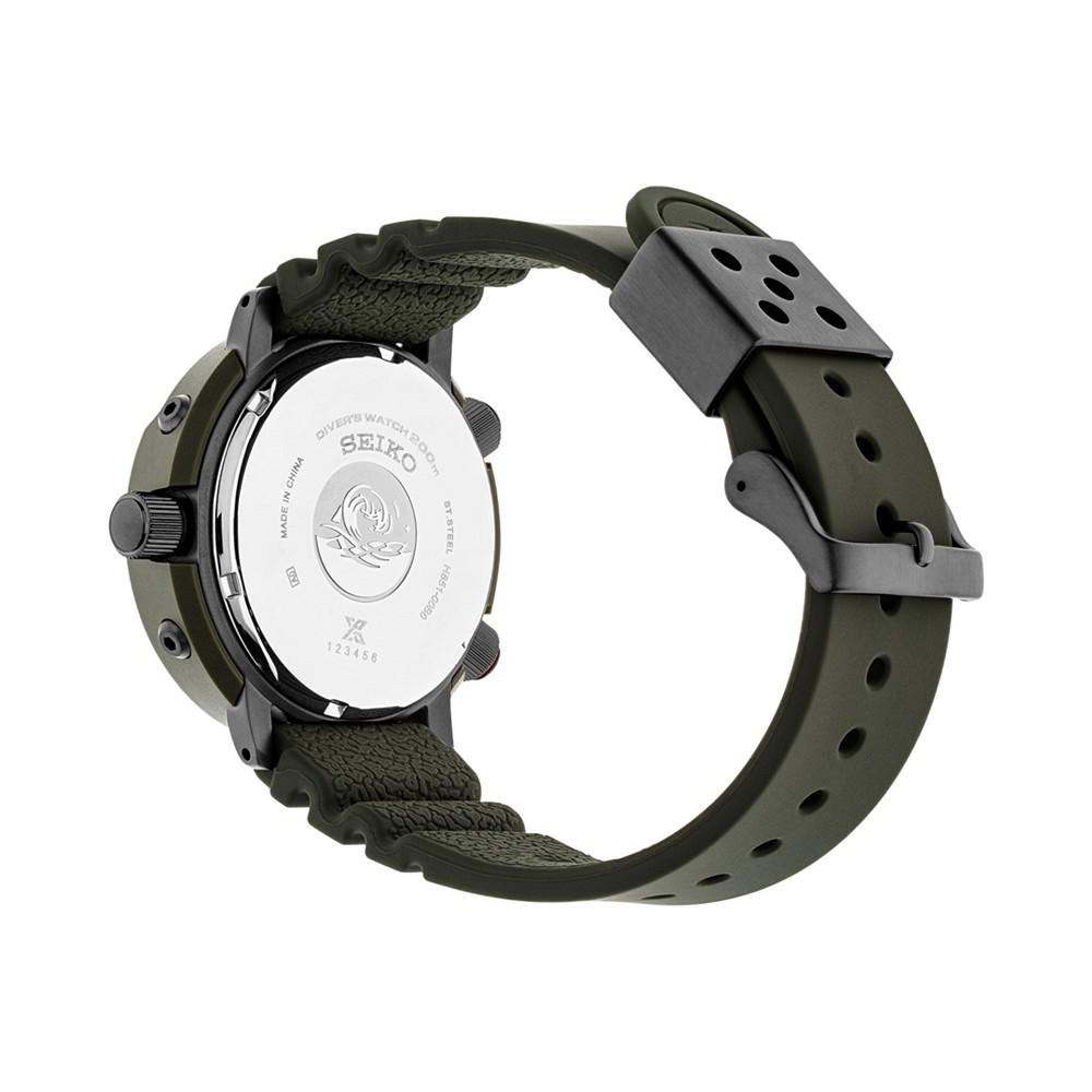 Men's Analog-Digital Prospex Diver Solar Black Rubber Strap Watch 47.8mm商品第3张图片规格展示