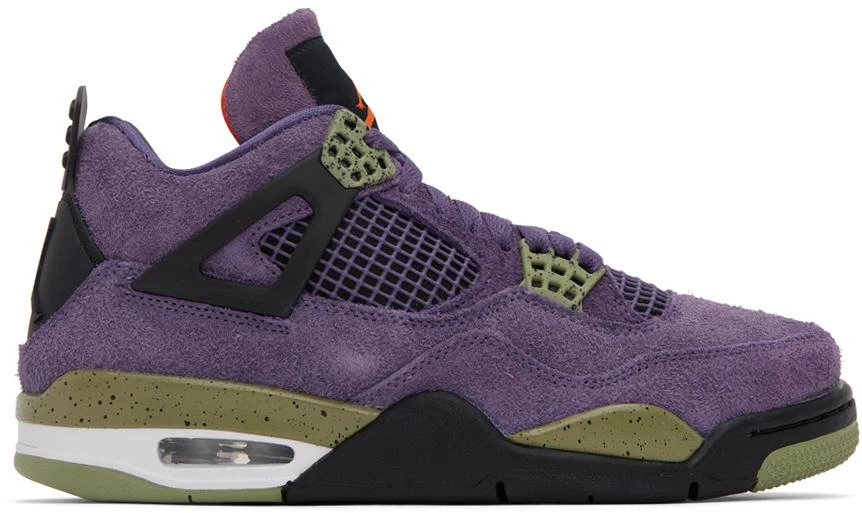 商品Jordan|Purple Air Jordan 4 Retro Sneakers,价格¥1566,第1张图片