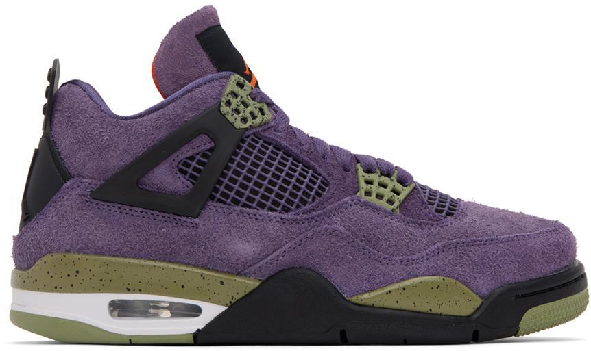 商品Jordan|Purple Air Jordan 4 Retro Sneakers,价格¥1414,第1张图片