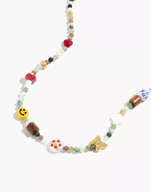 商品Madewell|Happy Face Beaded Choker Necklace,价格¥236,第1张图片