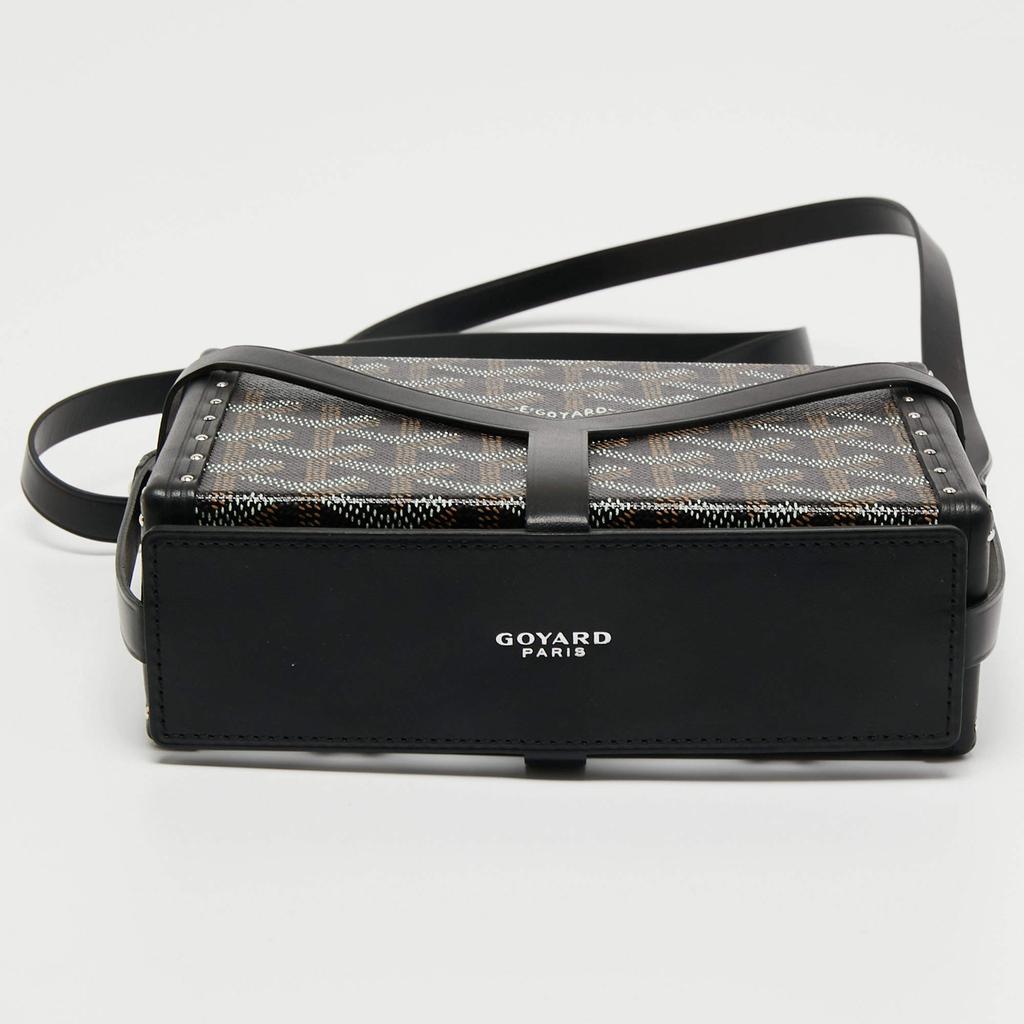 Goyard Black Goyardine Coated Canvas and Leather Minaudière Trunk Bag商品第6张图片规格展示