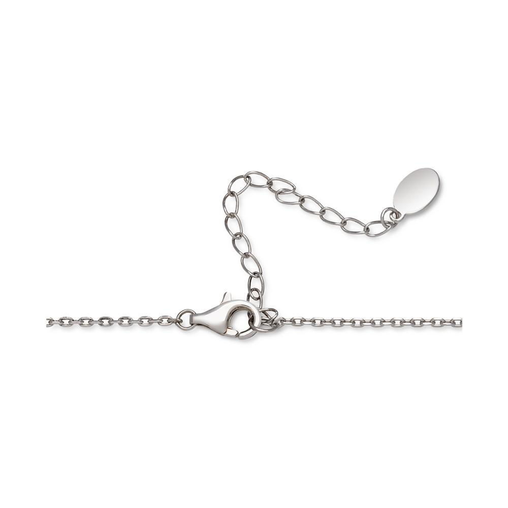 商品Belle de Mer|Mother-of-Pearl Clover Pendant Necklace in Sterling Silver, 16" + 2" extender (Also in Onyx), Created for Macy's,价格¥458,第5张图片详细描述