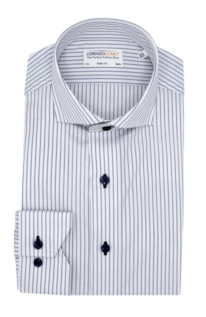 商品Lorenzo Uomo|Trim Fit Vertical Pinstripe Dress Shirt,价格¥378,第1张图片