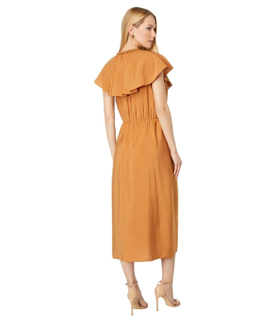 商品Vince|Braid Trim Flutter Sleeve Wrap Dress,价格¥990,第2张图片详细描述