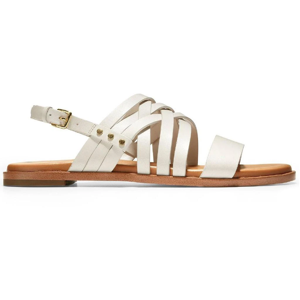商品Cole Haan|Cole Haan Womens Francie    Leather Strappy Flat Sandals,价格¥292,第3张图片详细描述